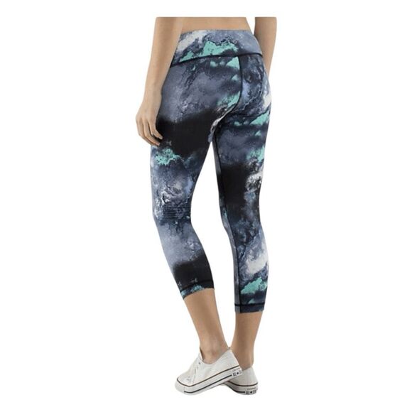 Lululemon Wunder Under Leggins Denim Milky Way Bali Breeze Cropped Pant Athletic - Picture 3 of 8